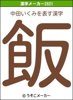 中田いくみの2021年の漢字メーカー結果