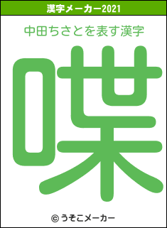 中田ちさとの2021年の漢字メーカー結果