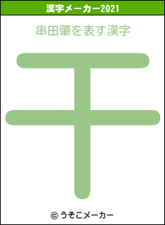 串田肇の2021年の漢字メーカー結果