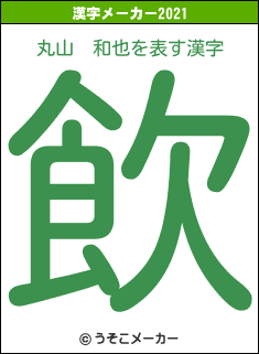 丸山　和也の2021年の漢字メーカー結果