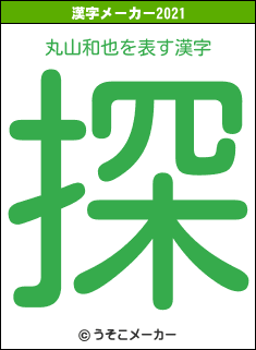 丸山和也の2021年の漢字メーカー結果