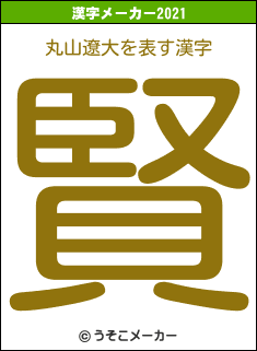 丸山遼大の2021年の漢字メーカー結果