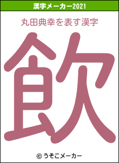 丸田典幸の2021年の漢字メーカー結果