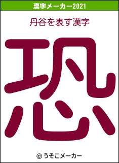 丹谷の2021年の漢字メーカー結果