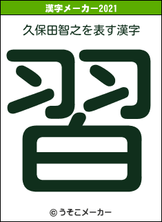 久保田智之の2021年の漢字メーカー結果