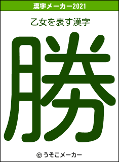 乙女の2021年の漢字メーカー結果