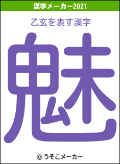 乙玄の2021年の漢字メーカー結果