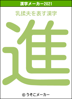 乳揉夫の2021年の漢字メーカー結果