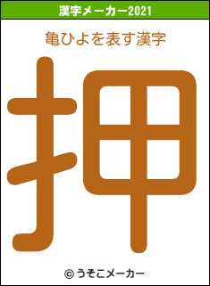 亀ひよの2021年の漢字メーカー結果