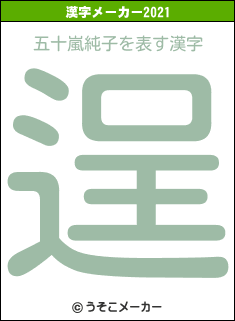 五十嵐純子の2021年の漢字メーカー結果