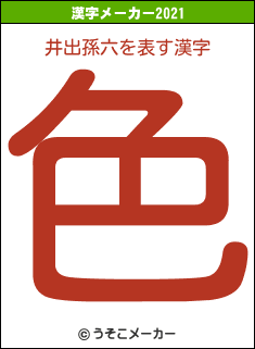井出孫六の2021年の漢字メーカー結果