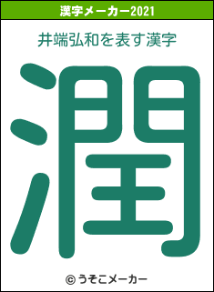 井端弘和の2021年の漢字メーカー結果