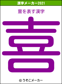 亶の2021年の漢字メーカー結果