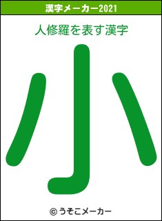 人修羅の2021年の漢字メーカー結果