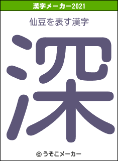 仙豆の2021年の漢字メーカー結果