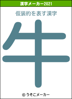 仮装的の2021年の漢字メーカー結果