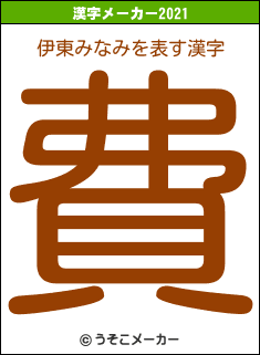 伊東みなみの2021年の漢字メーカー結果