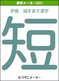 伊藤　誠の2021年の漢字メーカー結果