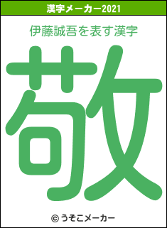 伊藤誠吾の2021年の漢字メーカー結果