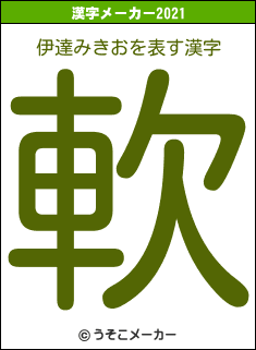 伊達みきおの2021年の漢字メーカー結果