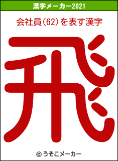 会社員(62)の2021年の漢字メーカー結果