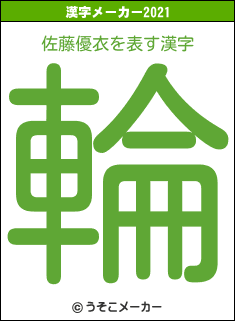 佐藤優衣の2021年の漢字メーカー結果