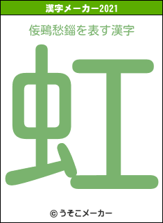 侫鵐愁錙の2021年の漢字メーカー結果