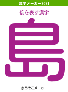 侫の2021年の漢字メーカー結果