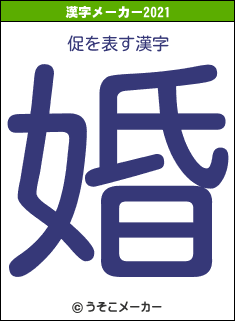 促の2021年の漢字メーカー結果