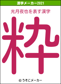光月夜也の2021年の漢字メーカー結果
