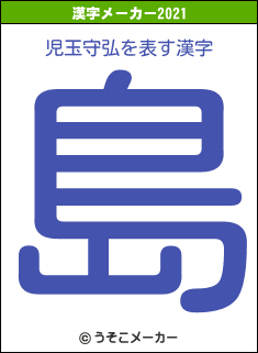 児玉守弘の2021年の漢字メーカー結果