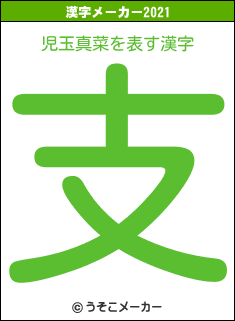 児玉真菜の2021年の漢字メーカー結果