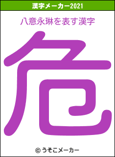 八意永琳の2021年の漢字メーカー結果