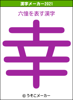 六憧の2021年の漢字メーカー結果