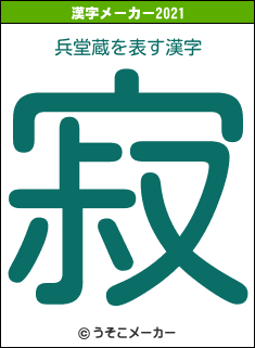 兵堂蔵の2021年の漢字メーカー結果