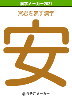 冥君の2021年の漢字メーカー結果