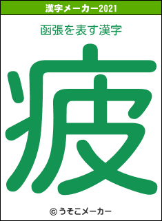 函張の2021年の漢字メーカー結果