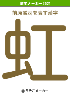 前原誠司の2021年の漢字メーカー結果