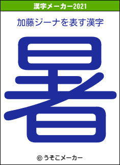加藤ジーナの2021年の漢字メーカー結果