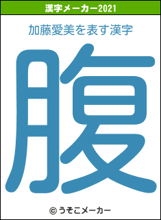 加藤愛美の2021年の漢字メーカー結果