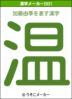 加藤由季の2021年の漢字メーカー結果