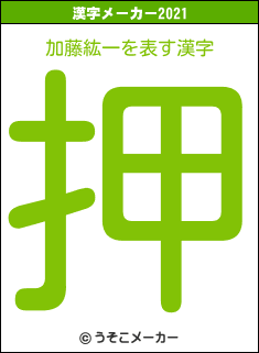 加藤紘一の2021年の漢字メーカー結果