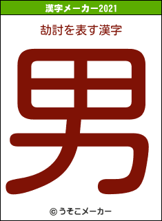 劼討の2021年の漢字メーカー結果