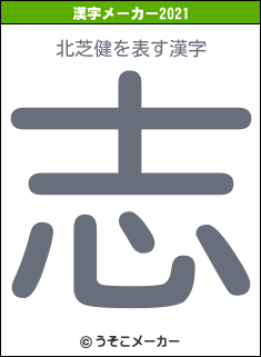 北芝健の2021年の漢字メーカー結果