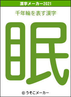 千年輪の2021年の漢字メーカー結果