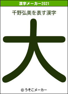 千野弘美の2021年の漢字メーカー結果