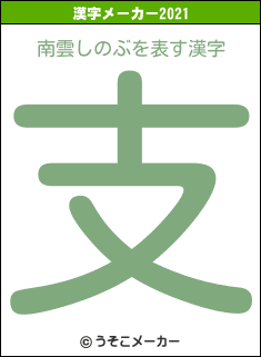南雲しのぶの2021年の漢字メーカー結果