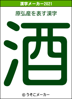 原弘産の2021年の漢字メーカー結果