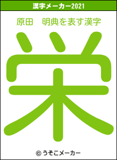 原田　明典の2021年の漢字メーカー結果