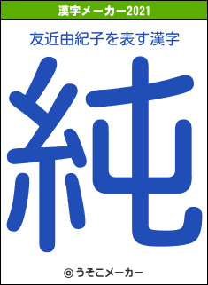 友近由紀子の2021年の漢字メーカー結果